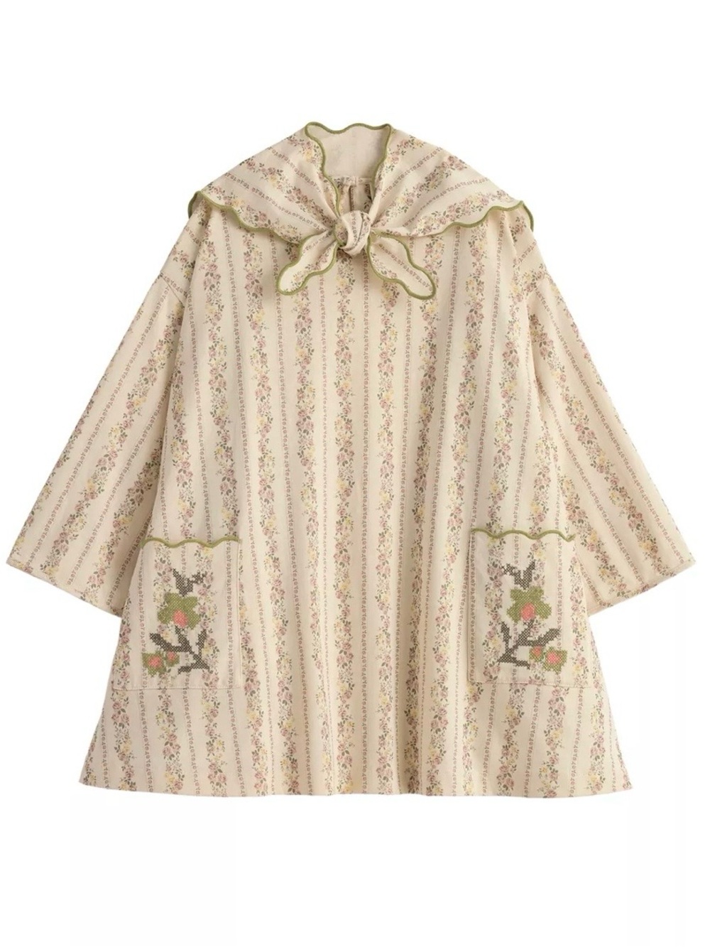 NWT Zara Studio Limited Edition Floral Embroidered Dress with Matching Scarf